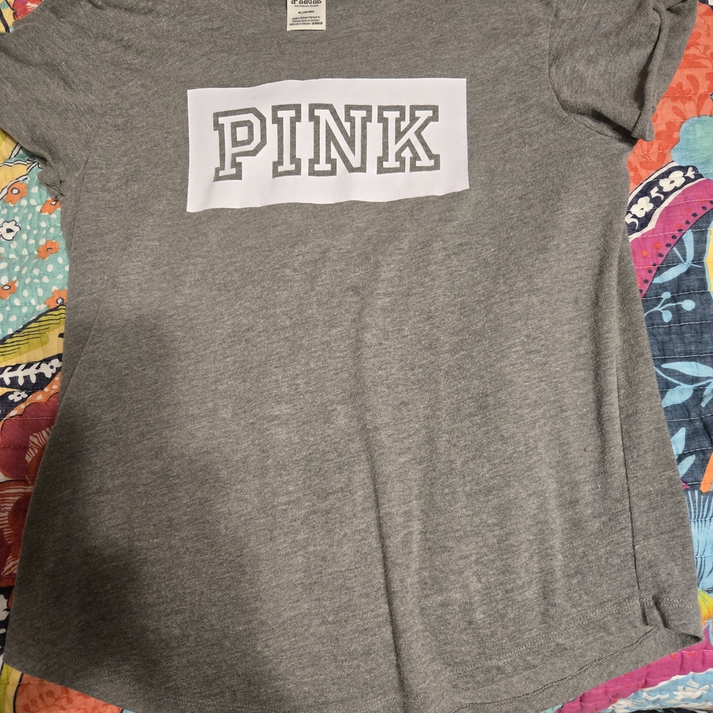 PINK Victoria's Secret Heather Gray Kids Tee